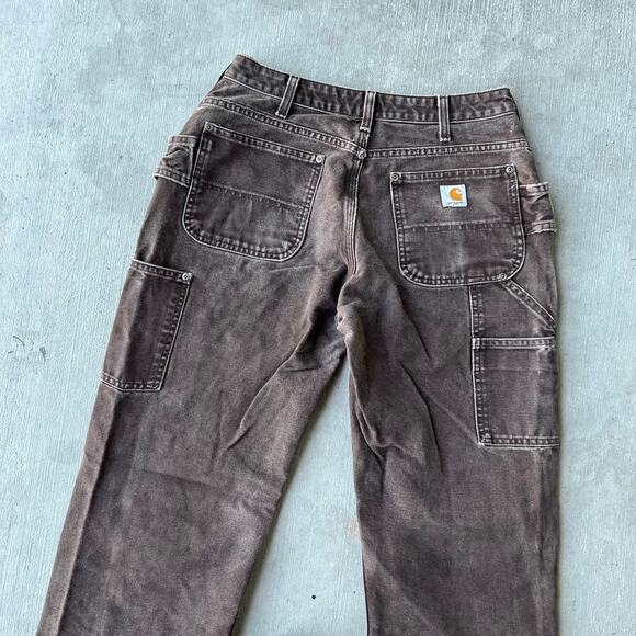 Carhartt WOMENS brown double knee work wear carpenter pants - Picture 6 of 7